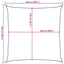solsejl 2,5x2,5 m 100 % polyesterstof sandfarvet
