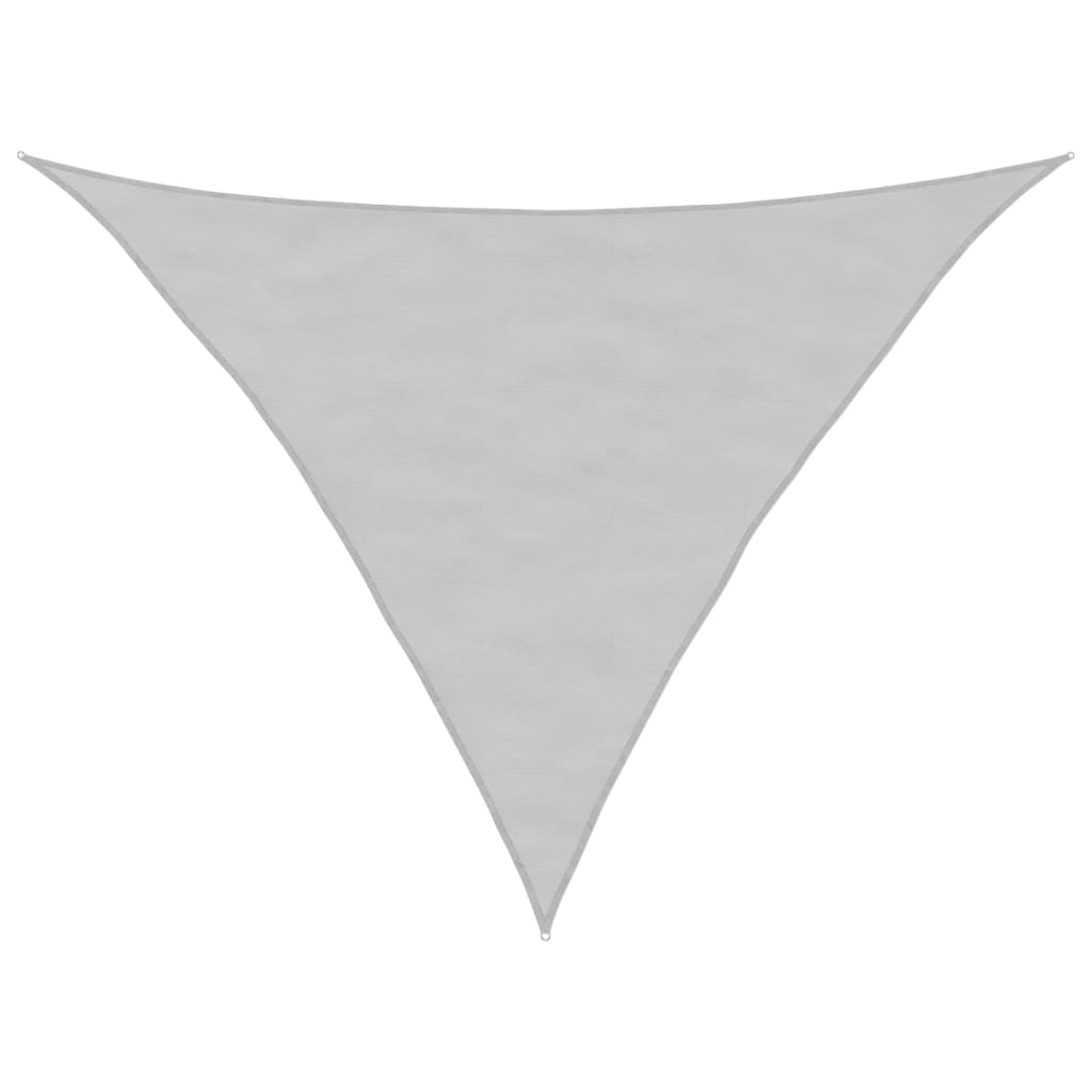 solsejl 3,5x3,5x4,9 m 100 % polyesterstof lysegrå