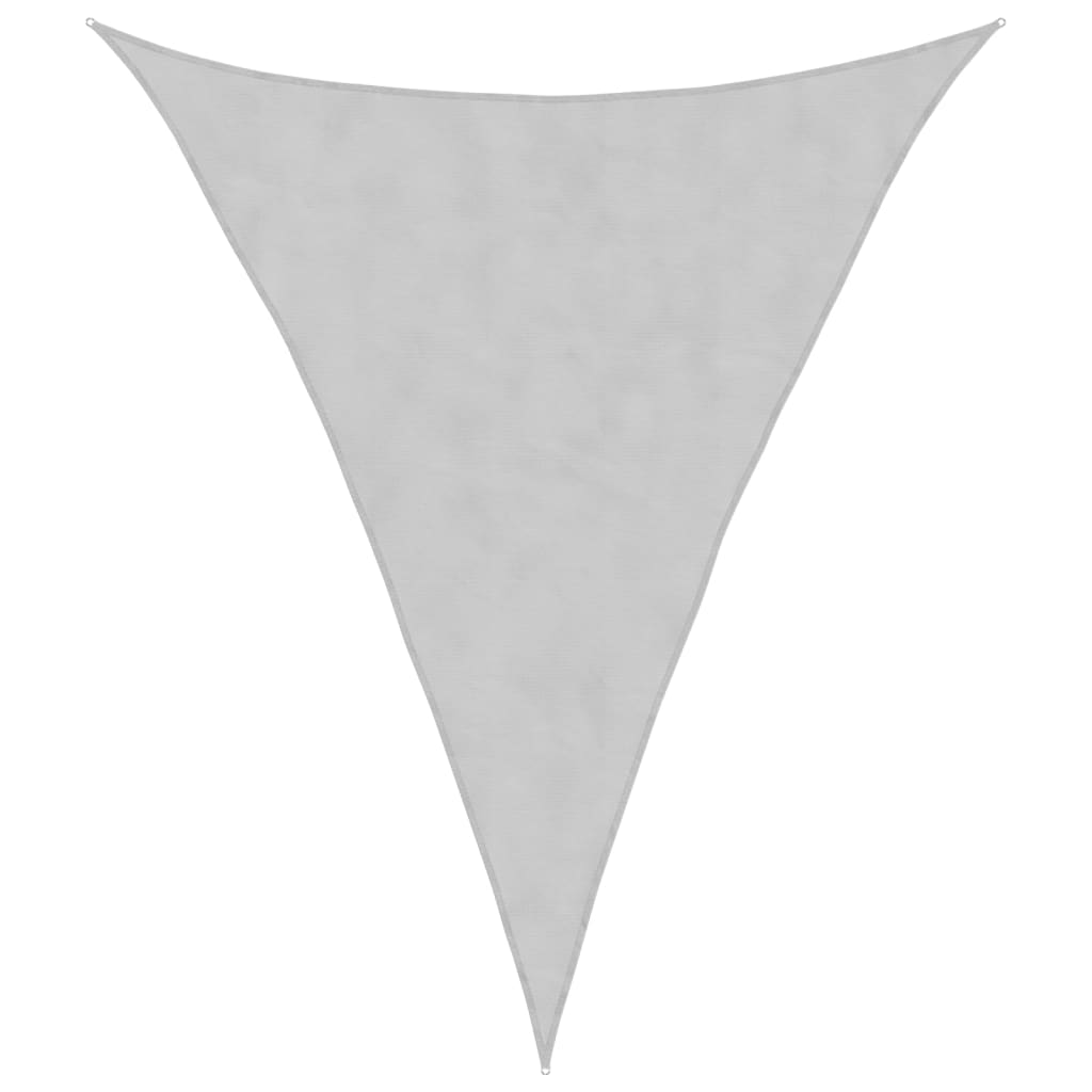 solsejl 5x6x6 m 100 % polyesterstof lysegrå