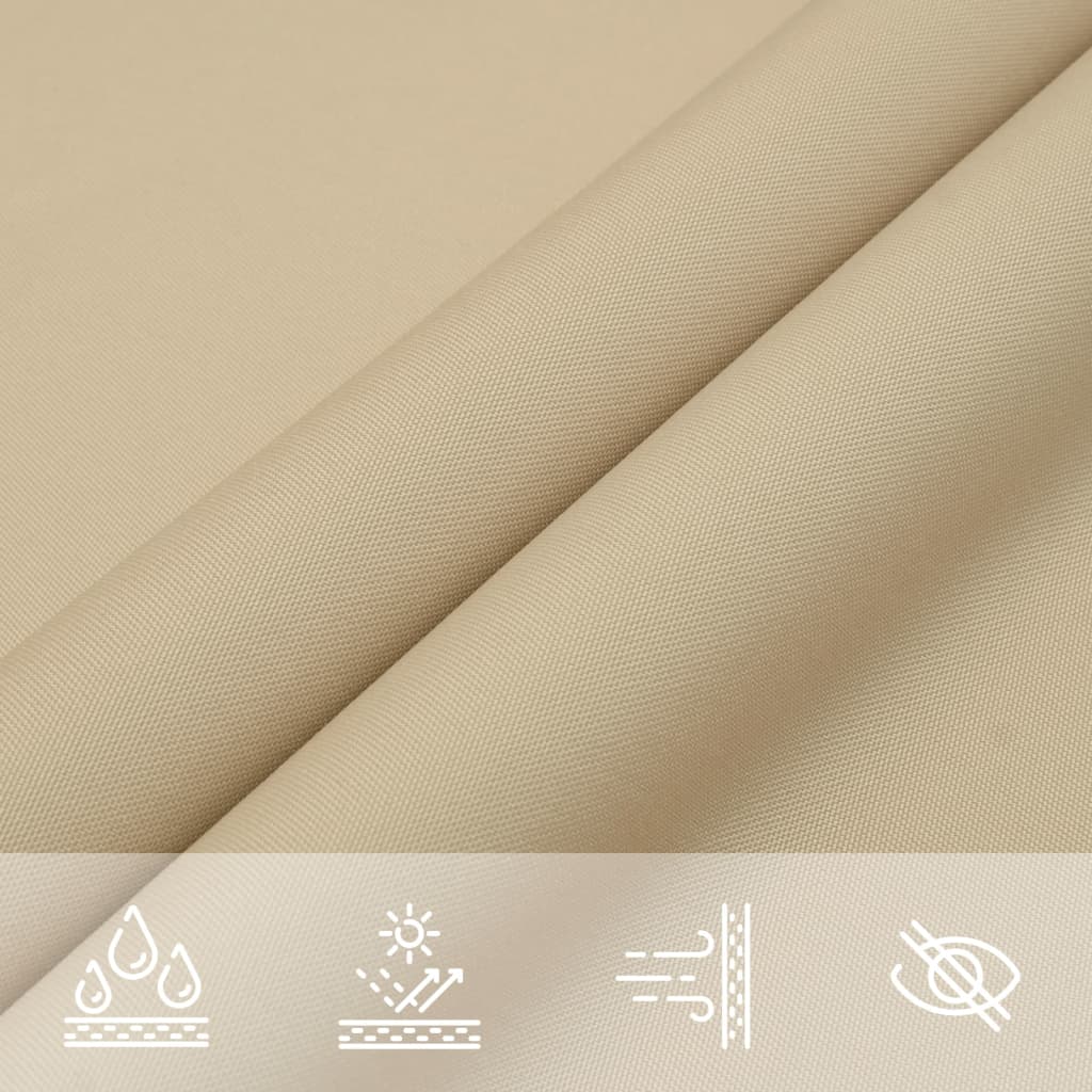 solsejl 2x2x2 m 100 % polyesterstof beige
