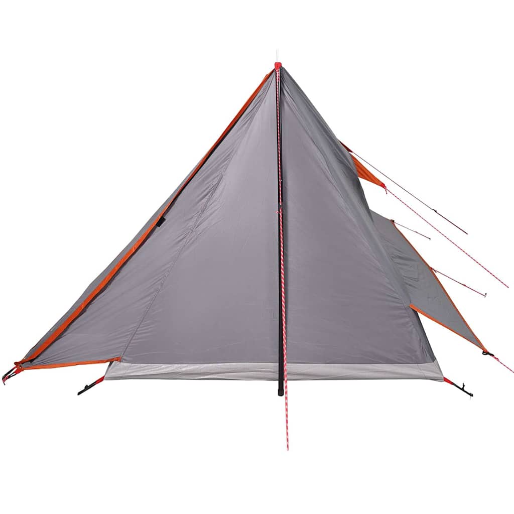 2-personers campingtelt vandtæt grå og orange
