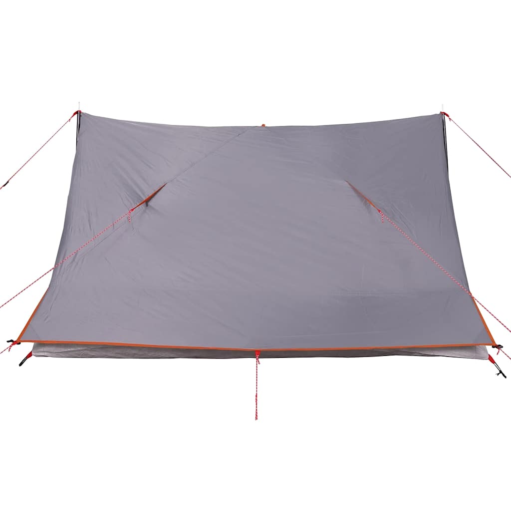 2-personers campingtelt vandtæt grå og orange