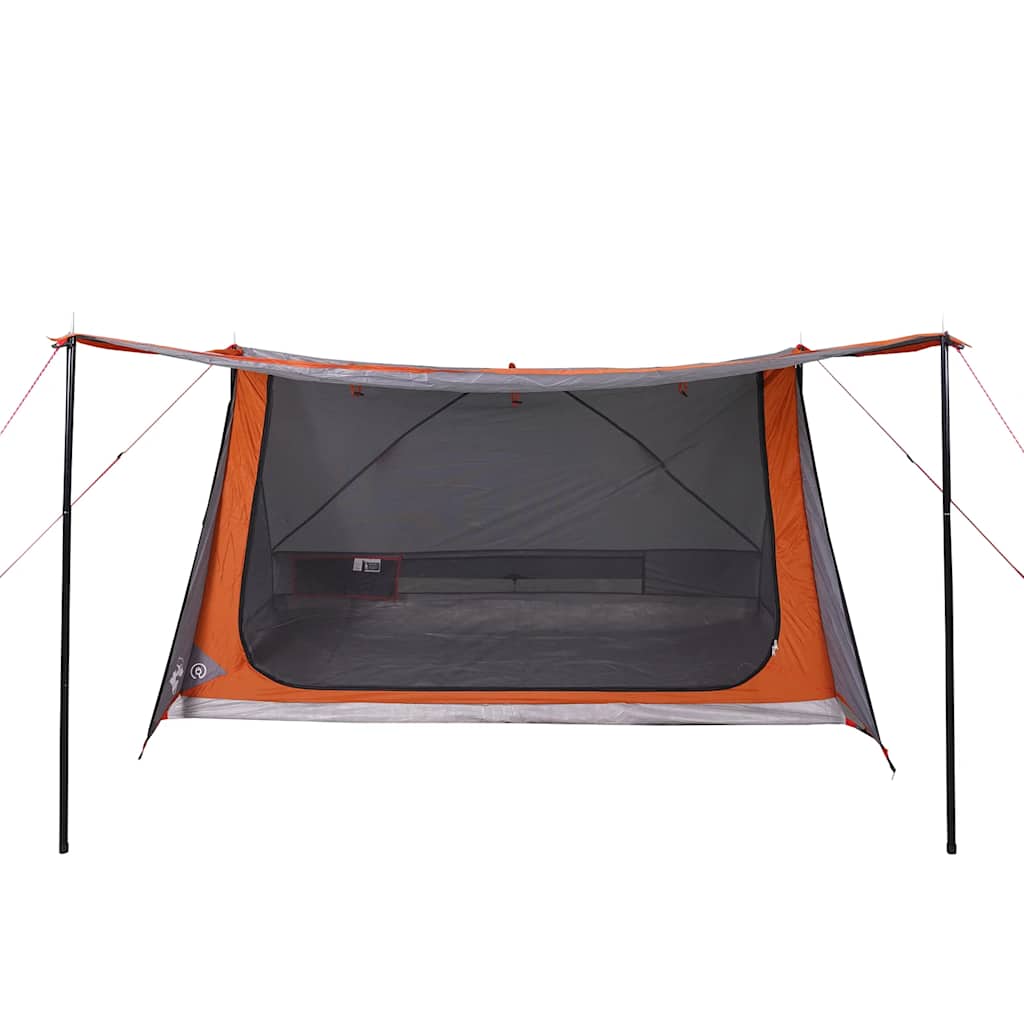 2-personers campingtelt vandtæt grå og orange