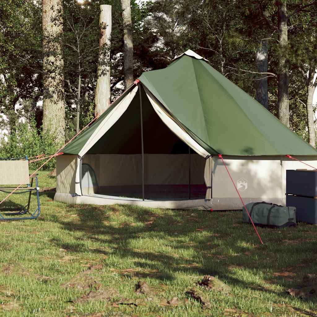 6-personers campingtelt vandtæt grøn