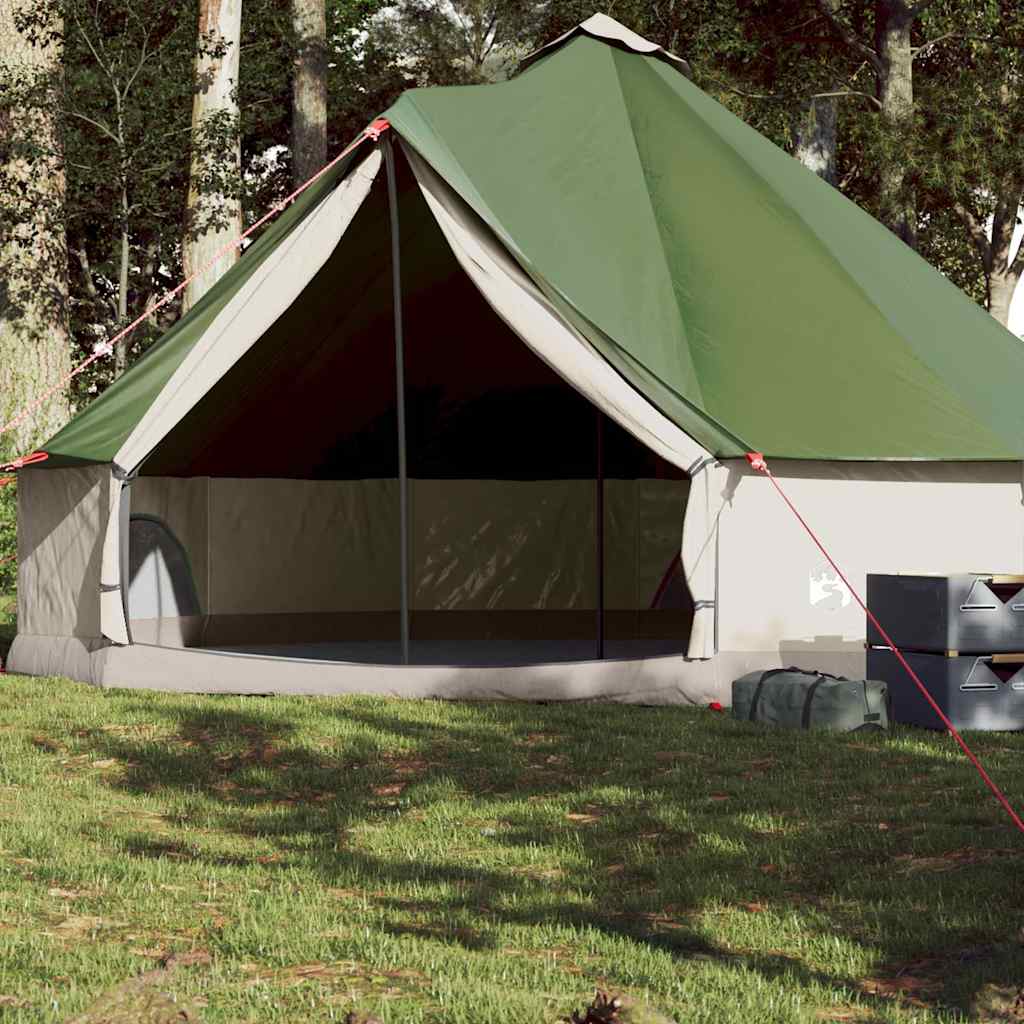8-personers campingtelt vandtæt grøn