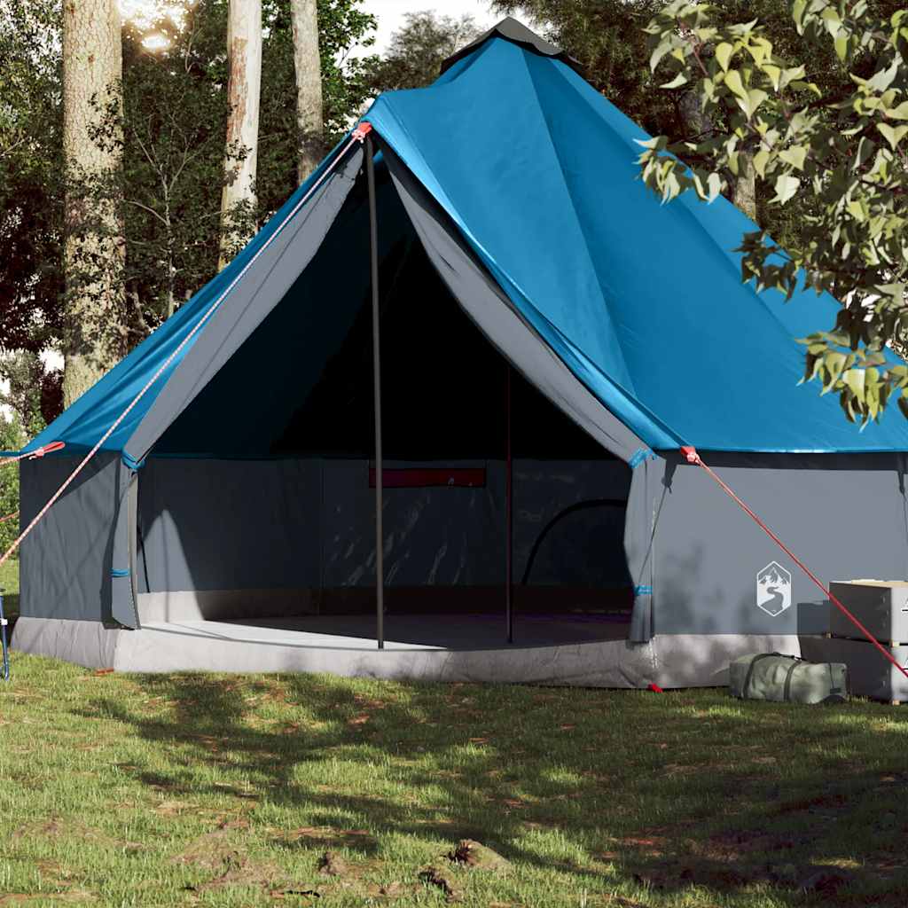 10-personers familietelt - vandafvisende tipi, blå