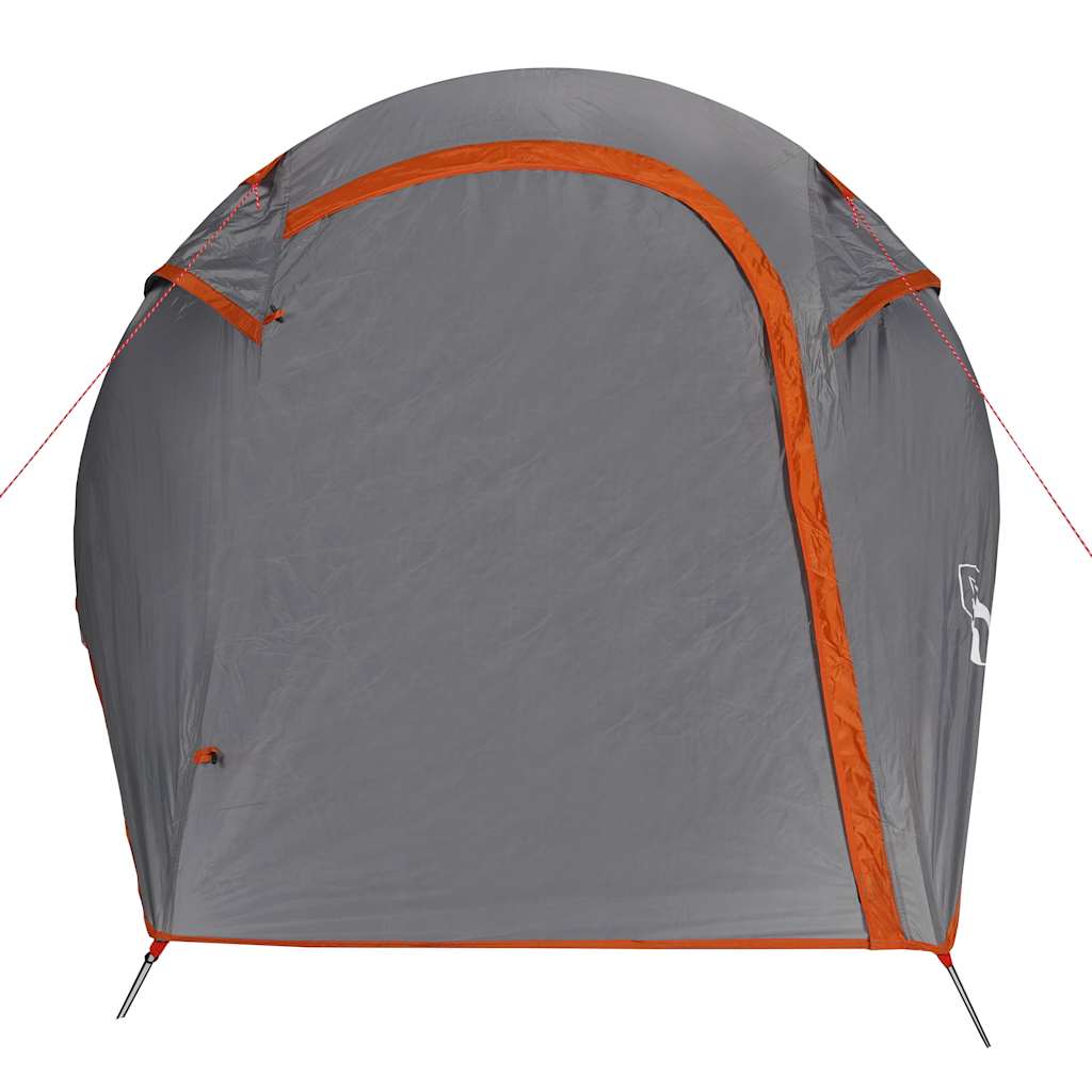 3-personers campingtelt vandtæt grå og orange