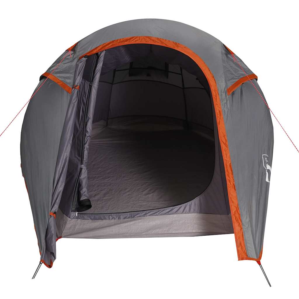 3-personers campingtelt vandtæt grå og orange