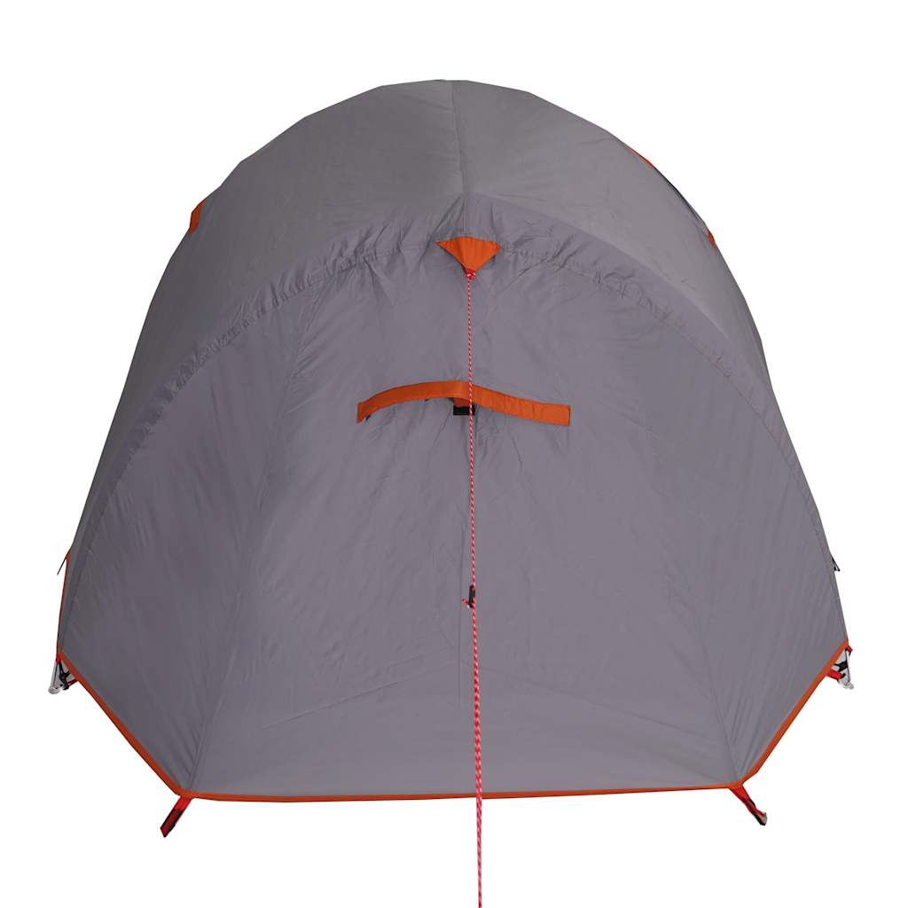 3-personers campingtelt vandtæt grå og orange