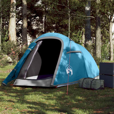 2-personers campingtelt vandtæt blå