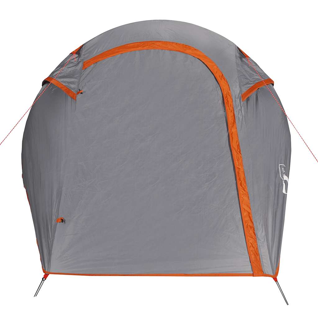 2-personers campingtelt vandtæt grå og orange