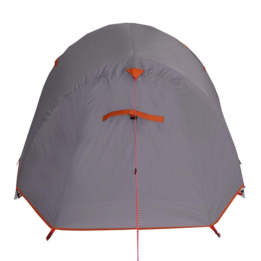 2-personers campingtelt vandtæt grå og orange