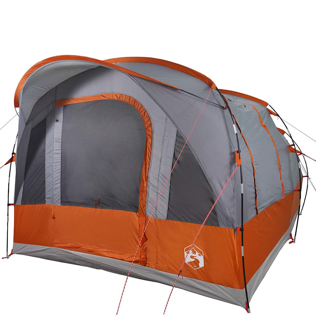 3-personers campingtelt vandtæt grå og orange