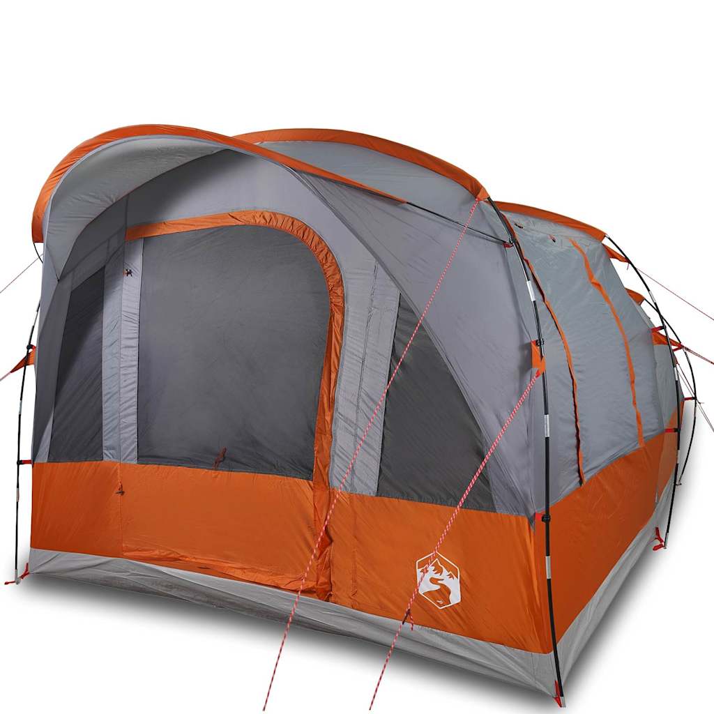 3-personers campingtelt vandtæt grå og orange