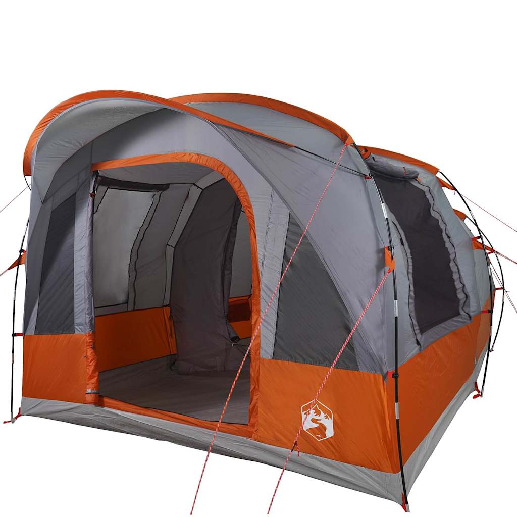 3-personers campingtelt vandtæt grå og orange