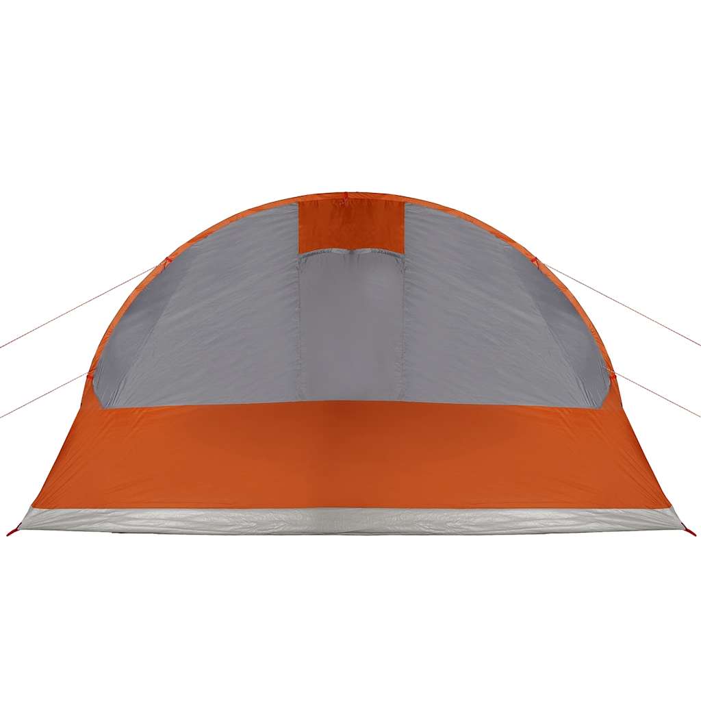 7-personers campingtelt vandtæt grå og orange