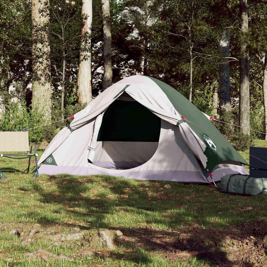 2-personers campingtelt vandtæt kuppel grøn
