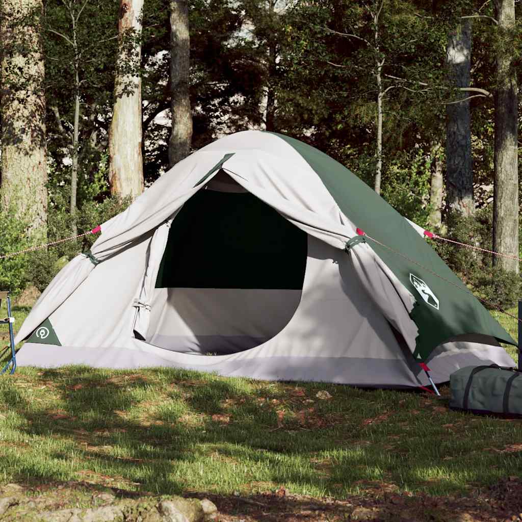 2-personers campingtelt vandtæt kuppel grøn