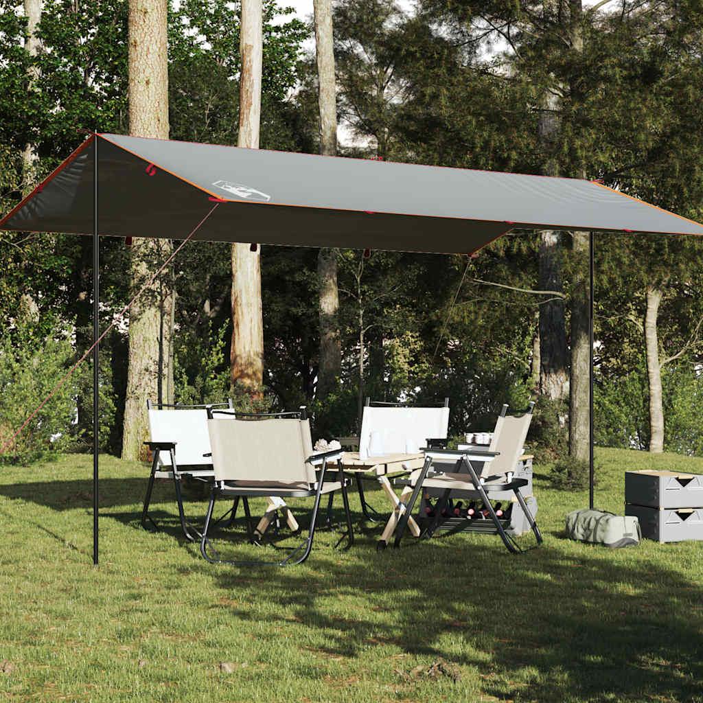 tarp 500x294 cm vandtæt grå og orange