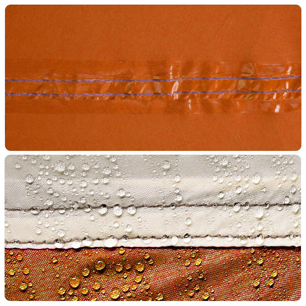 tarp 430x380x210 cm vandtæt grå og orange
