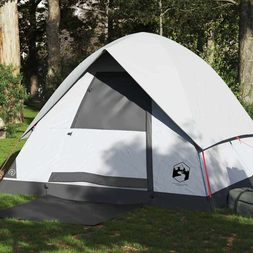 4-personers campingtelt vandtæt mørklægningsstof hvid