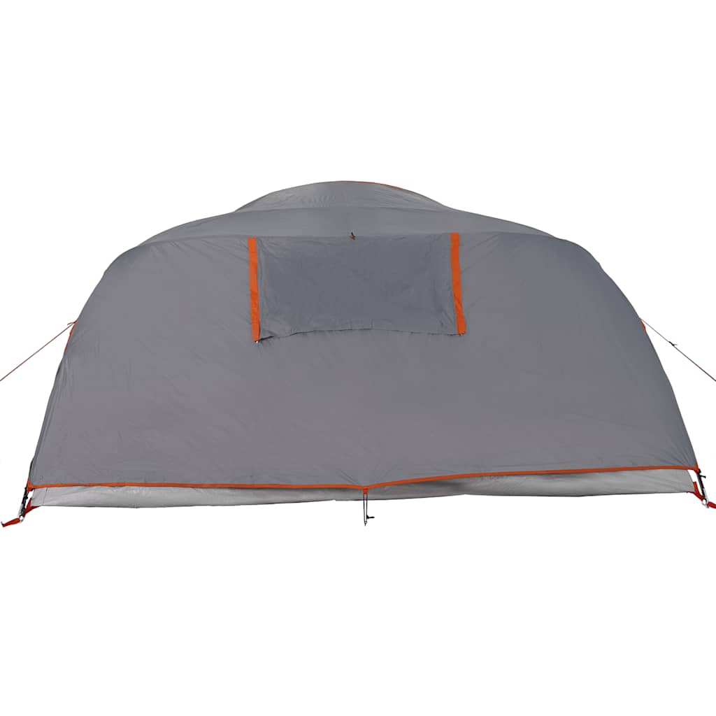 4-personers campingtelt vandtæt grå og orange