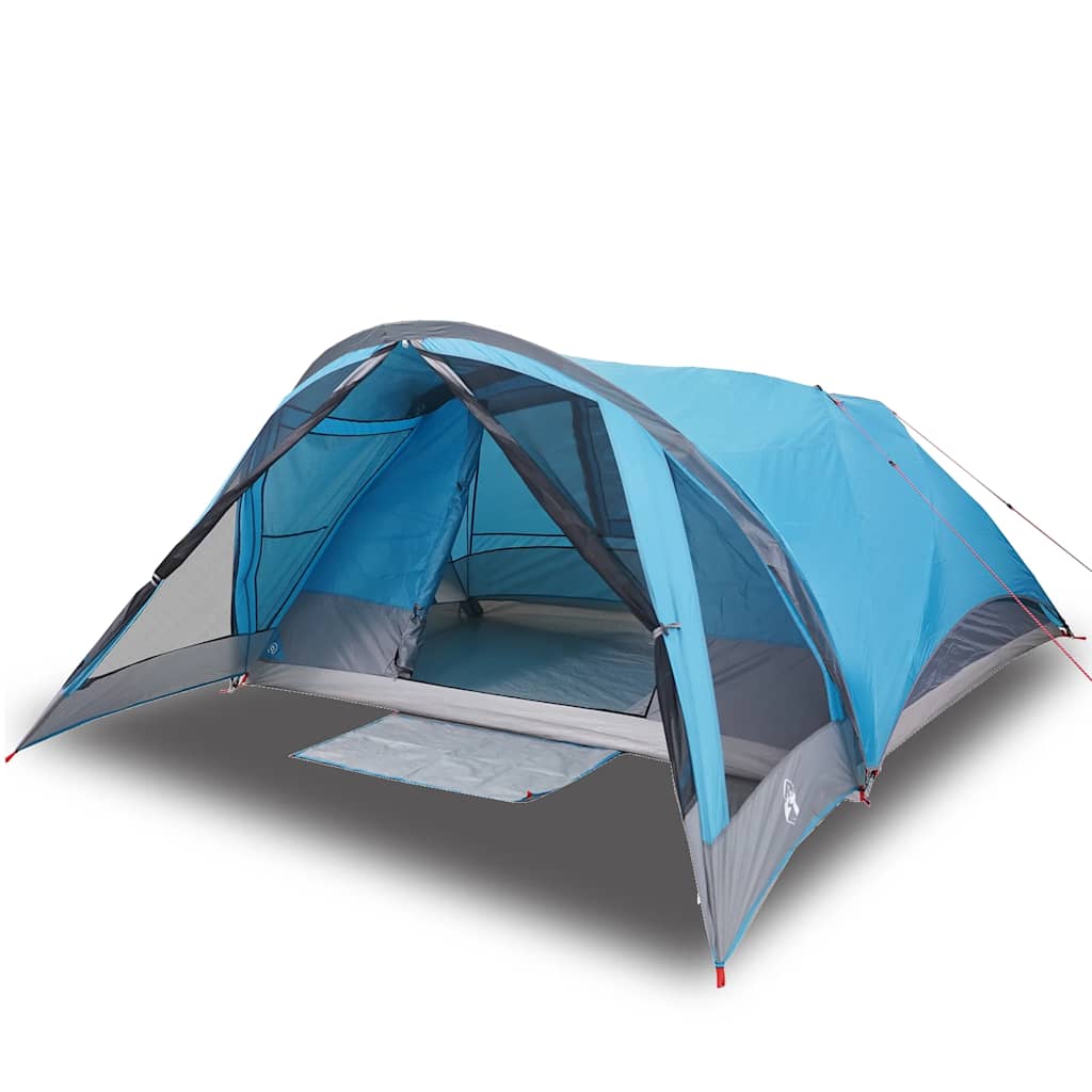 6-personers familietelt vandtæt blå