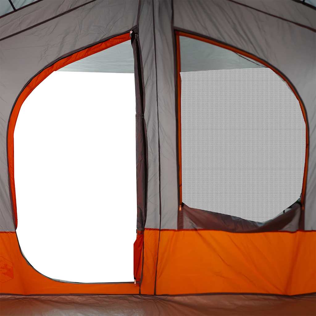 5-personers campingtelt vandtæt grå og orange