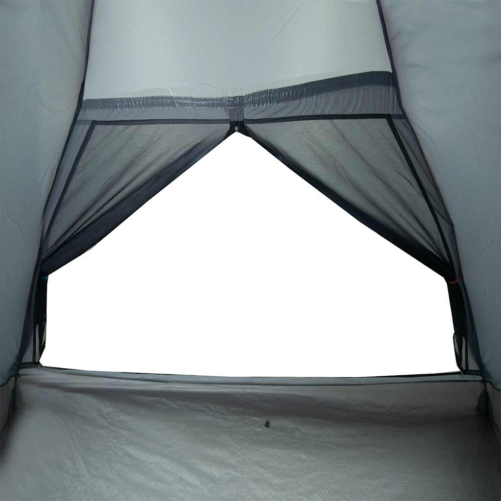 4-personers campingtelt vandtæt grå og orange