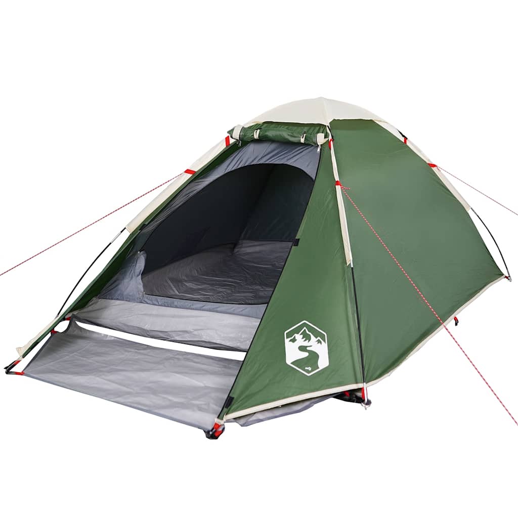 2-personers campingtelt vandtæt kuppel grøn