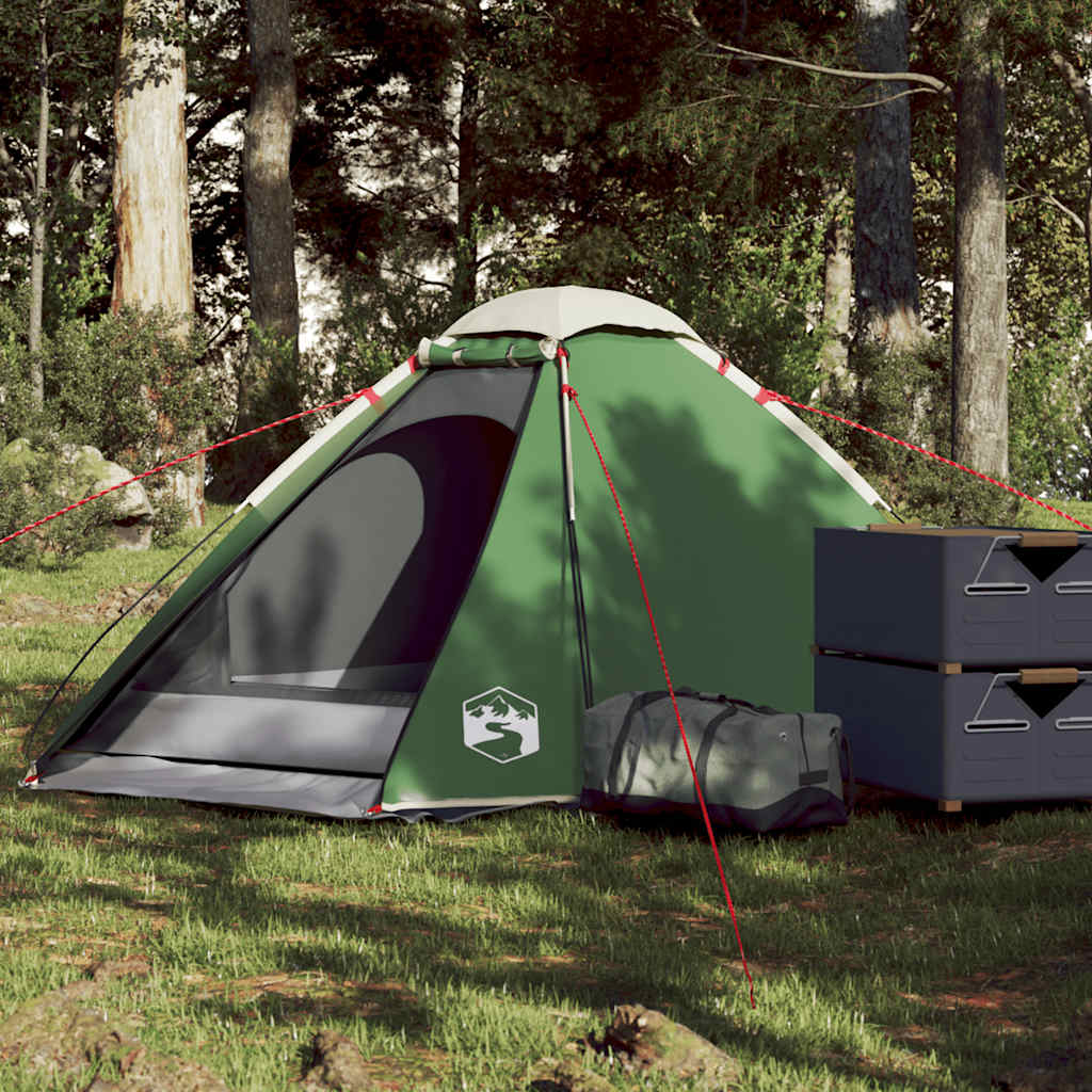 2-personers campingtelt vandtæt kuppel grøn