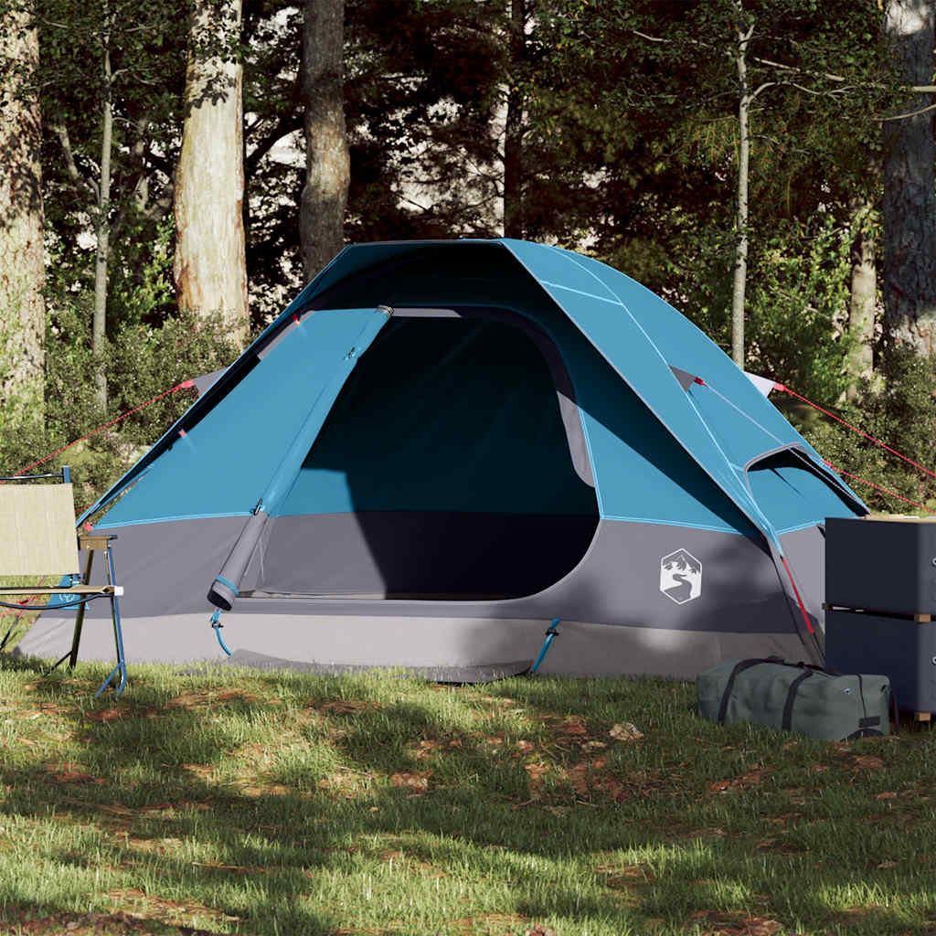 2-personers kuppeltelt - vandafvisende campingtelt, blå
