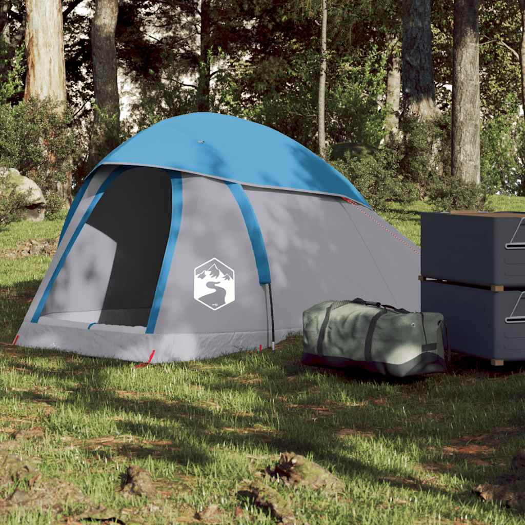 1-personers kuppeltelt - vandafvisende campingtelt, blå