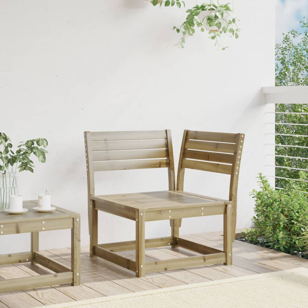hjørnemodul til havesofa 73x73x78 cm imprægneret fyrretræ