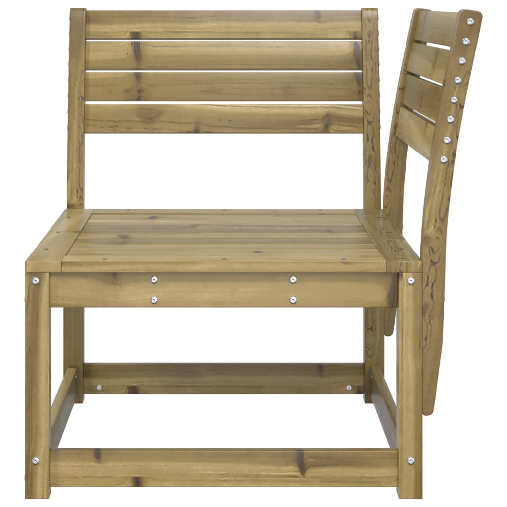 hjørnemodul til havesofa 73x73x78 cm imprægneret fyrretræ