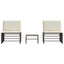 liggestole 2 stk. med bord brun polyrattan