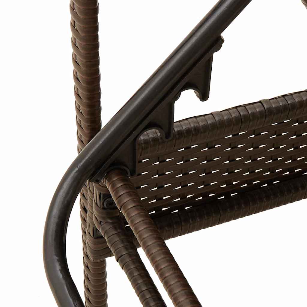 3-position justerbar solstol polyrattan Brun