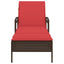 3-position justerbar solstol polyrattan Brun