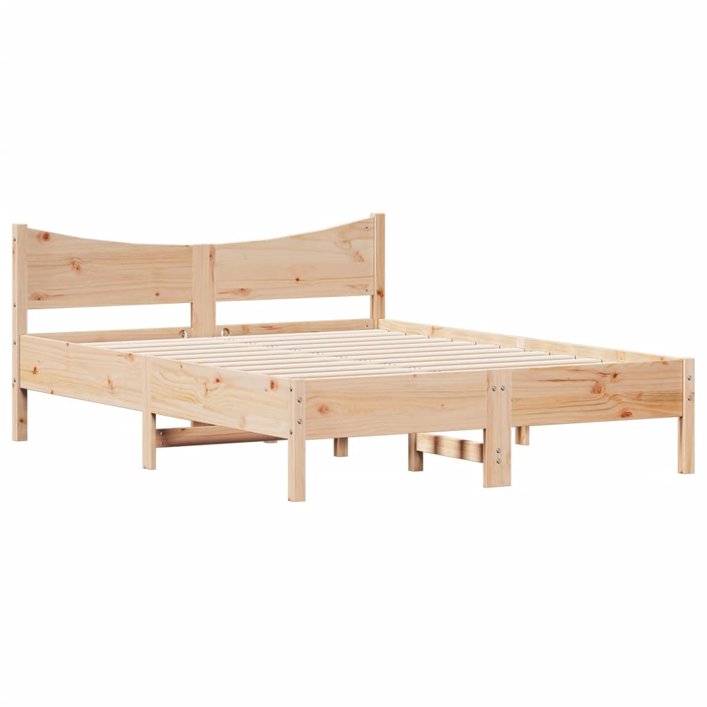 sengeramme uden madras 140x200 cm massivt fyrretræ