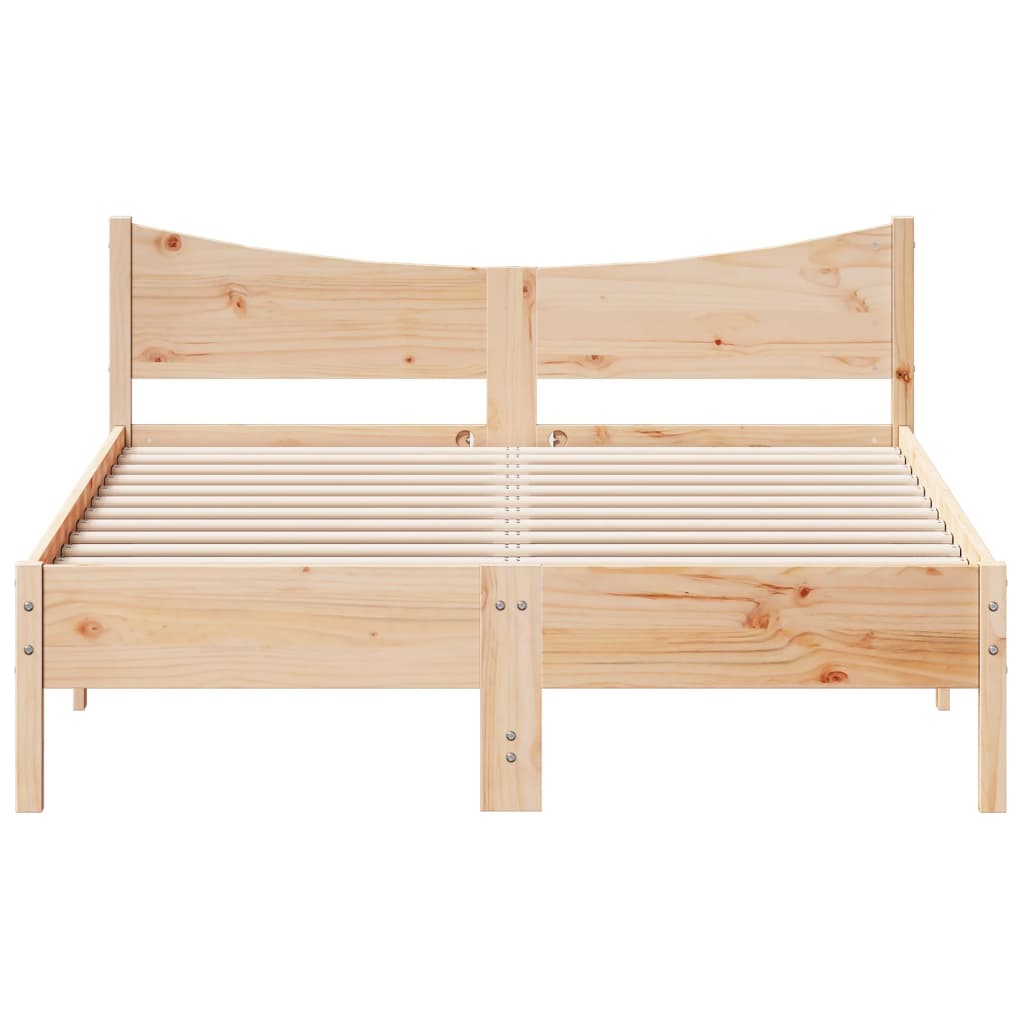 sengeramme uden madras 120x190 cm massivt fyrretræ