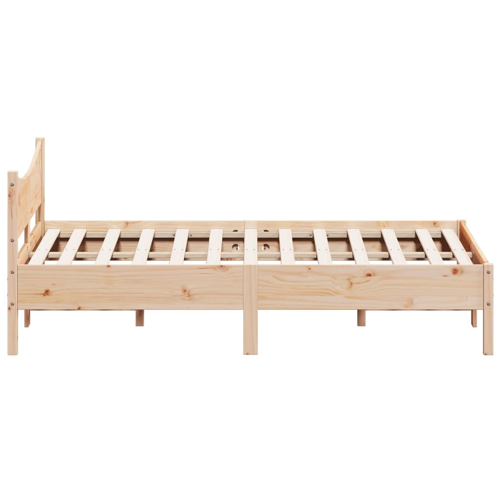 sengeramme uden madras 120x190 cm massivt fyrretræ