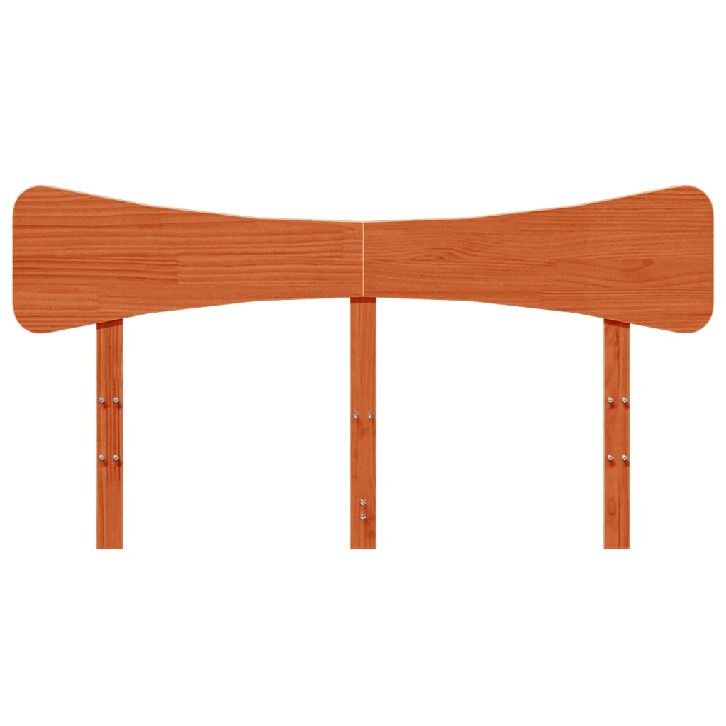 sengegavl 160 cm massivt fyrretræ gyldenbrun