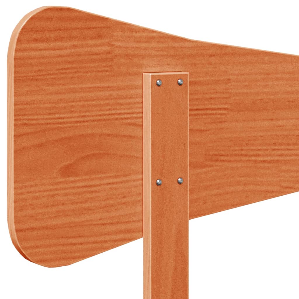 sengegavl 160 cm massivt fyrretræ gyldenbrun