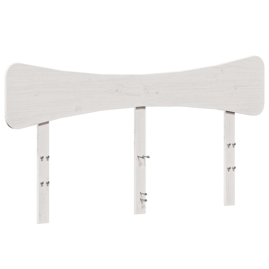 sengegavl 150 cm massivt fyrretræ hvid