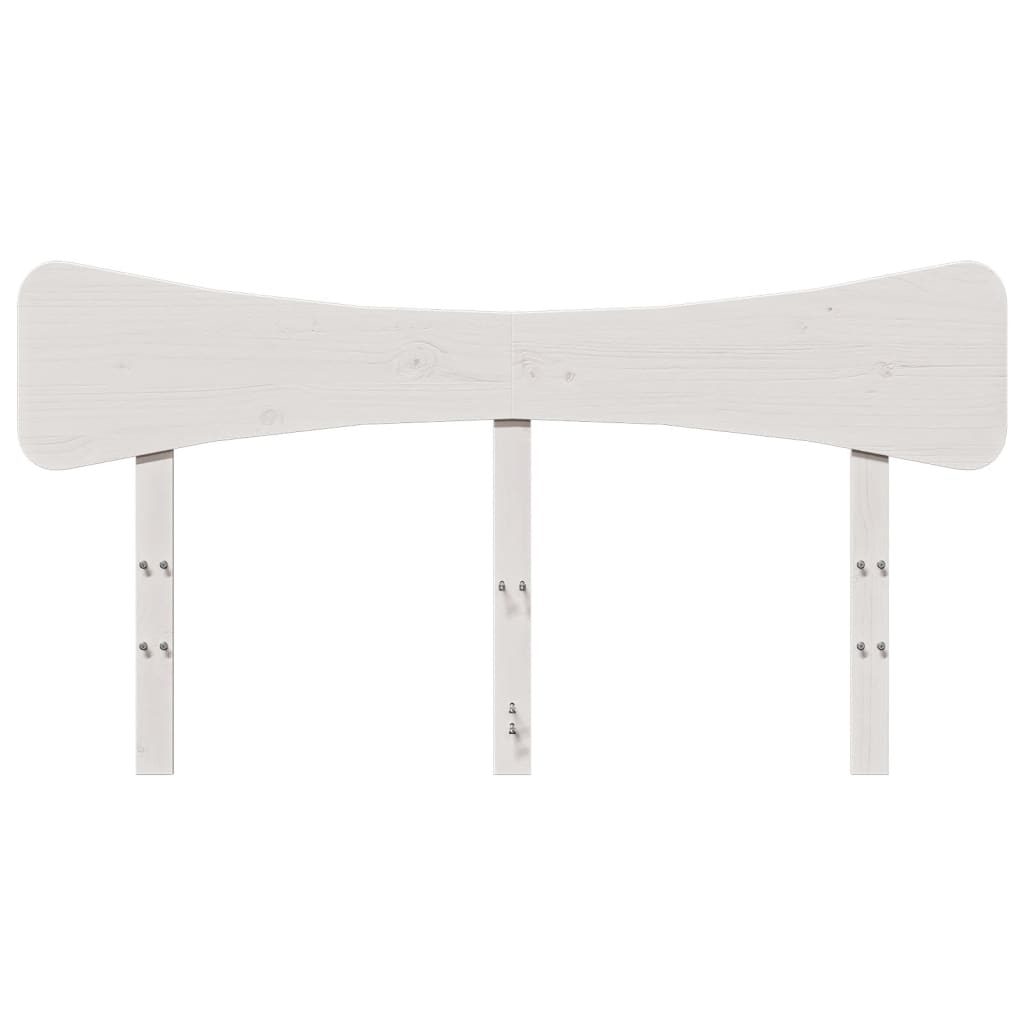 sengegavl 150 cm massivt fyrretræ hvid