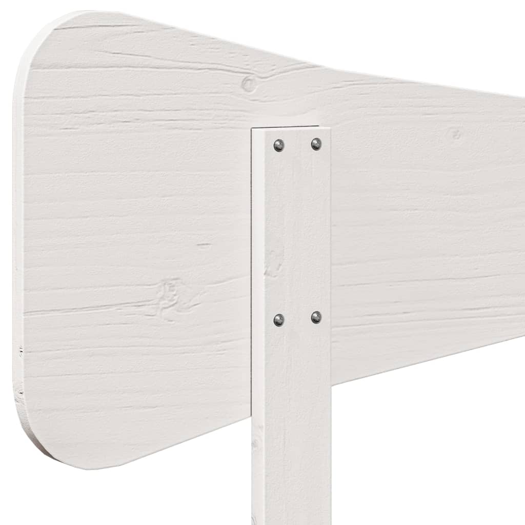 sengegavl 150 cm massivt fyrretræ hvid