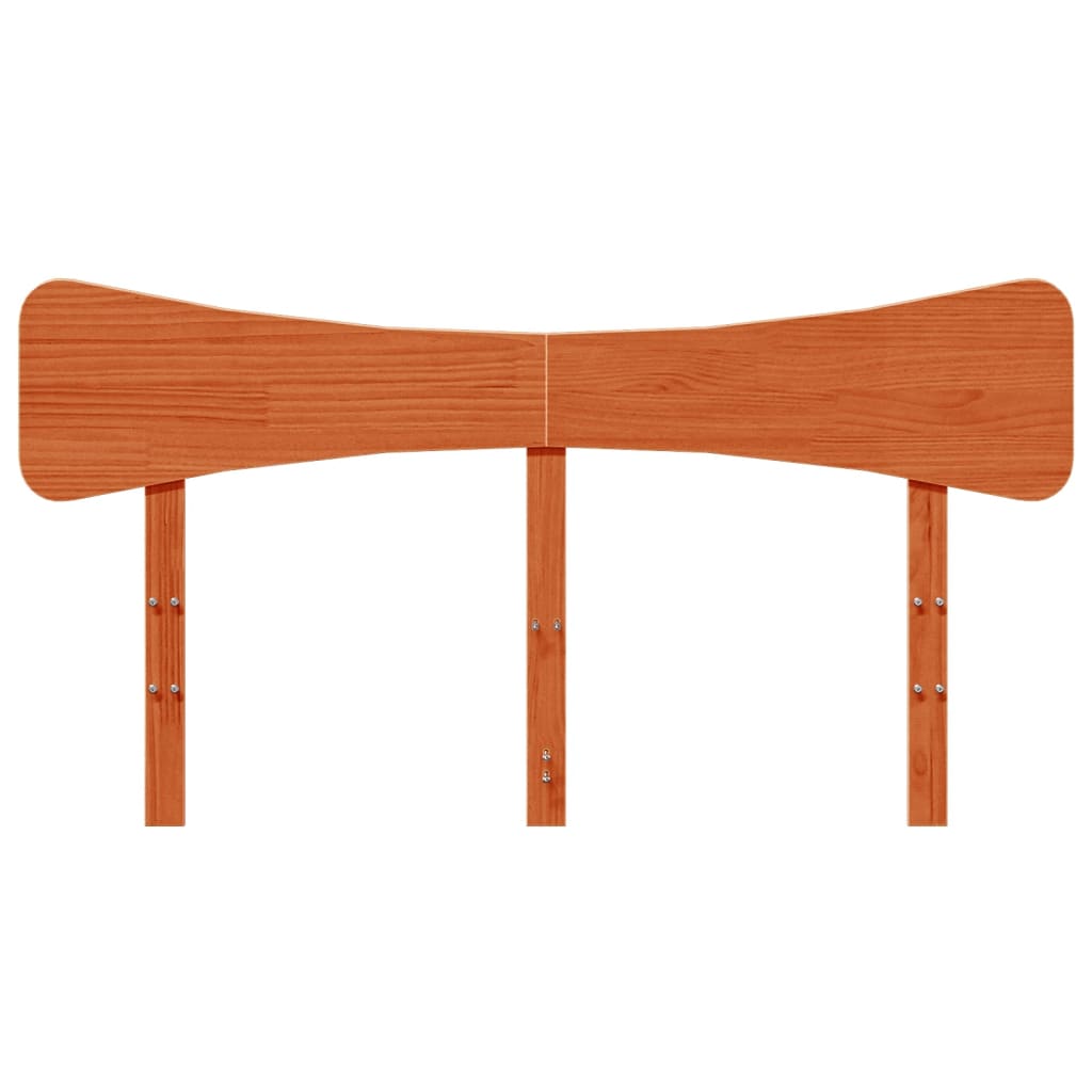 sengegavl 150 cm massivt fyrretræ gyldenbrun