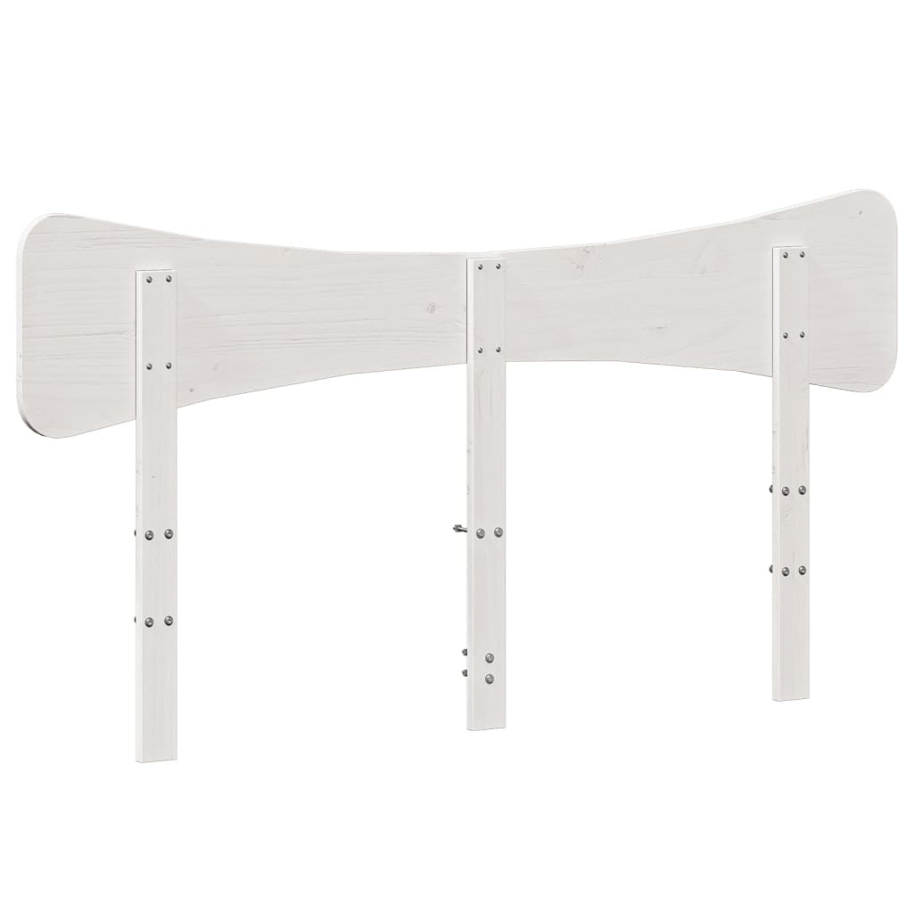 sengegavl 140 cm massivt fyrretræ hvid