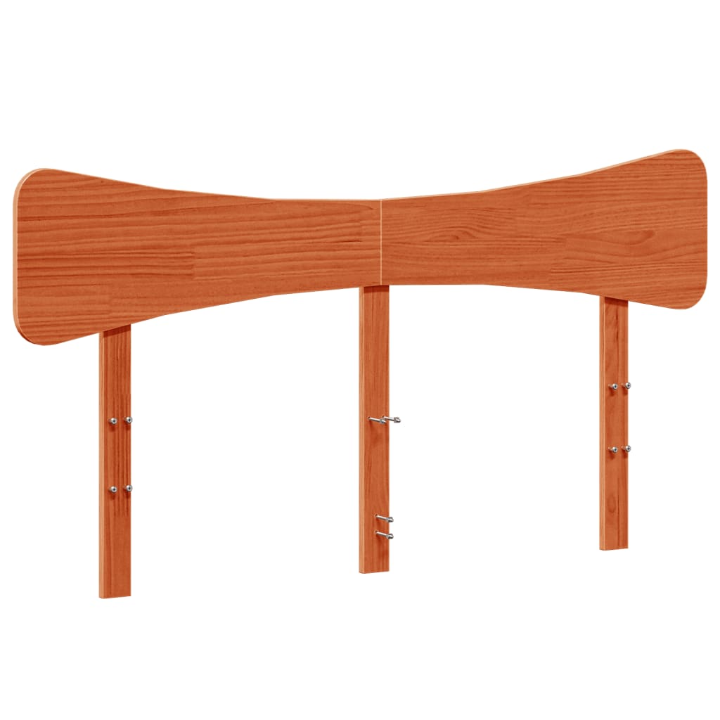 sengegavl 140 cm massivt fyrretræ gyldenbrun