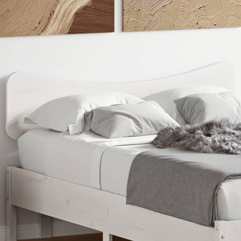 sengegavl 135 cm massivt fyrretræ hvid